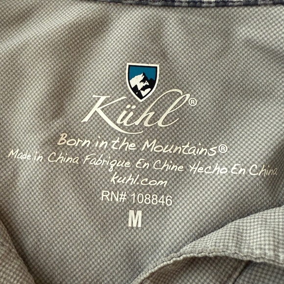 Kuhl Men's Gray Outdoor Button Down Long Sleeve Athletic Top -Medium - Picture 3 of 8